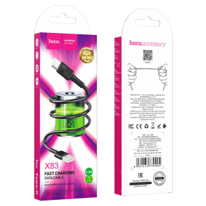 hoco-x83-victory-charging-data-cable-usb-to-tc-packaging-black