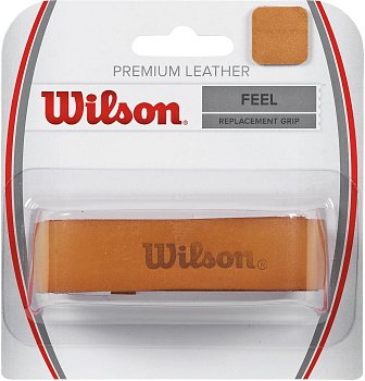 Обмотка для ракетки Wilson Premium Leather Grip, коричневая, 1 шт