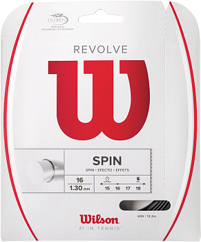 Струна для ракетки Wilson Revolve, 16/1,30 мм, чёрная WRZ946800