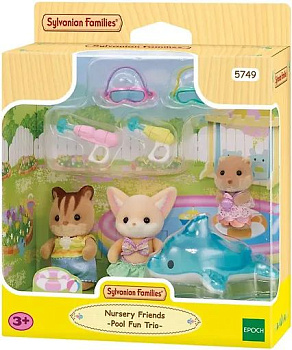 Набор Sylvanian Families 5749 тройняшки у бассейна