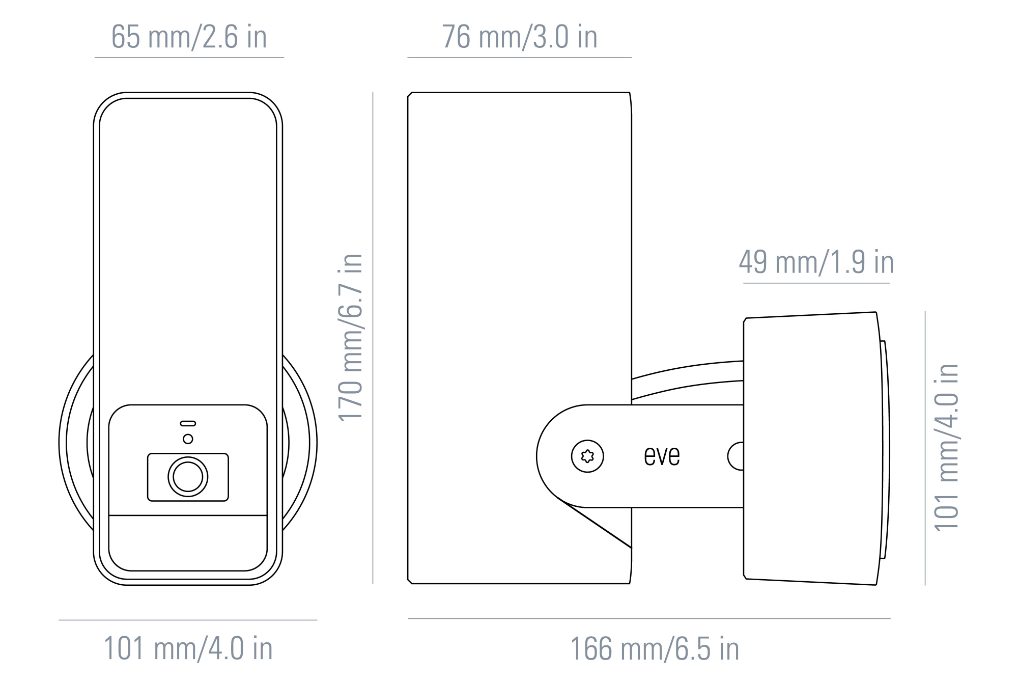 Камера видеонаблюдения Eve Outdoor Cam для наружного использования