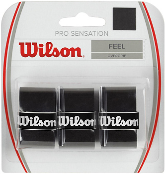 Обмотка для ракетки Wilson Pro Overgrip Sensation, черная, 3 шт