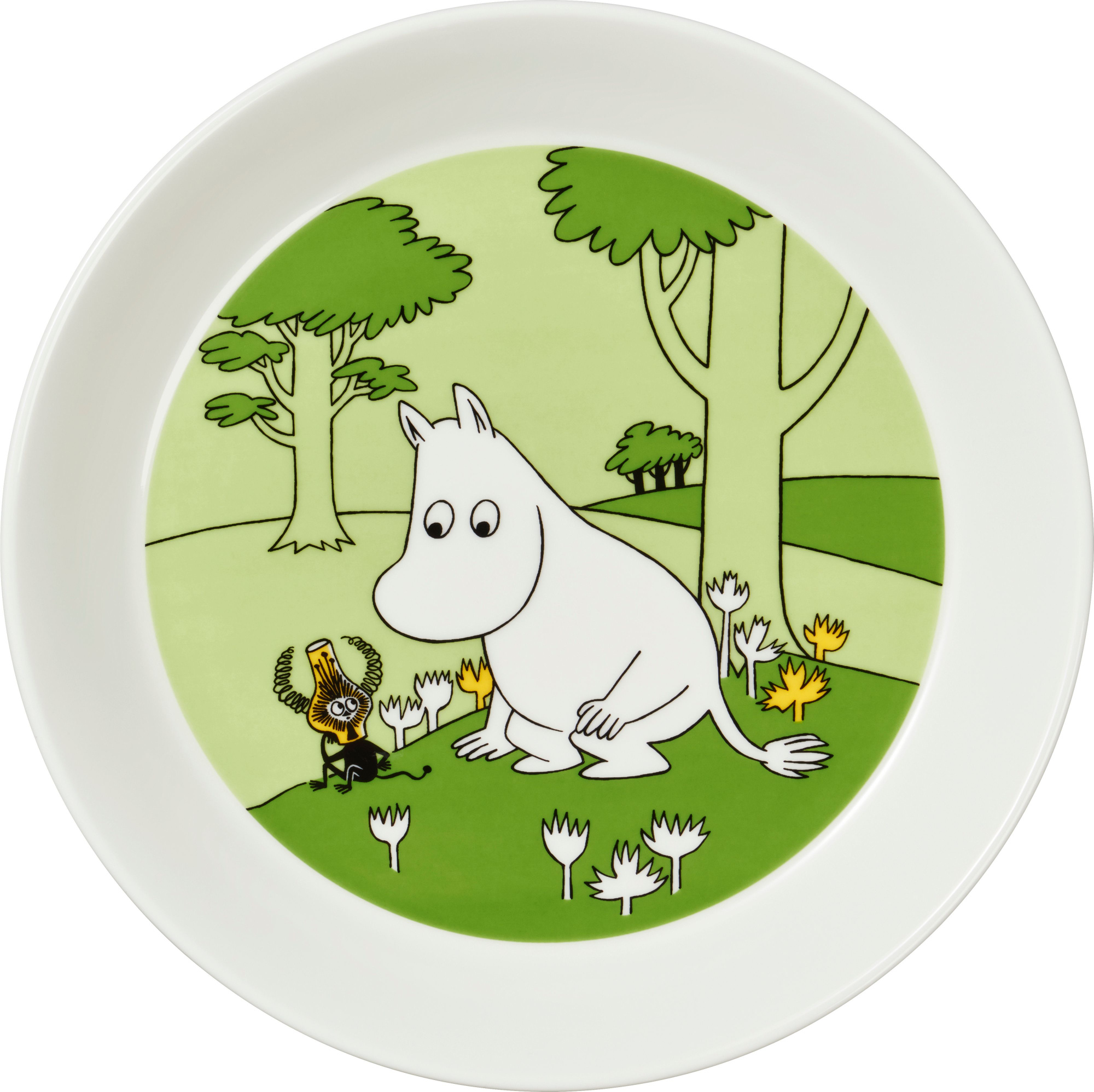 Тарелка Arabia Moomin 19 см зеленая трава