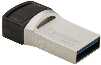 Флешка Transcend JetFlash 890S 64 ГБ USB 3.1 , C