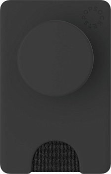 Держатель PopSockets PopWallet + визитница черный