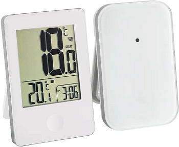 Термометр Suomen Lämpömittari 7350 для измерения внутренней и наружной температуры, белый