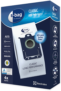 Мешок для пылесоса S-Bag Electrolux Classic Long E201S, 4 шт