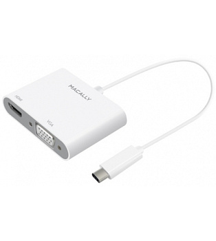 Адаптер Macally USB-C - VGA & HDMI